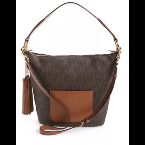 NWT Michael Kors Convertible Shoulder Bag MK Logo - Picture 4 of 11